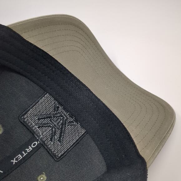 Vortex Snapback Trucker Cap Green One Size Adjustable Mesh Back 6 Panel - Picture 8 of 9